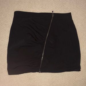 Black mini skirt